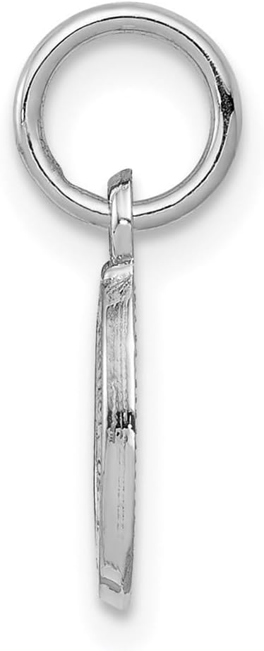 Diamond2Deal 10k White Gold ST. Christopher Medal Pendant and Charm