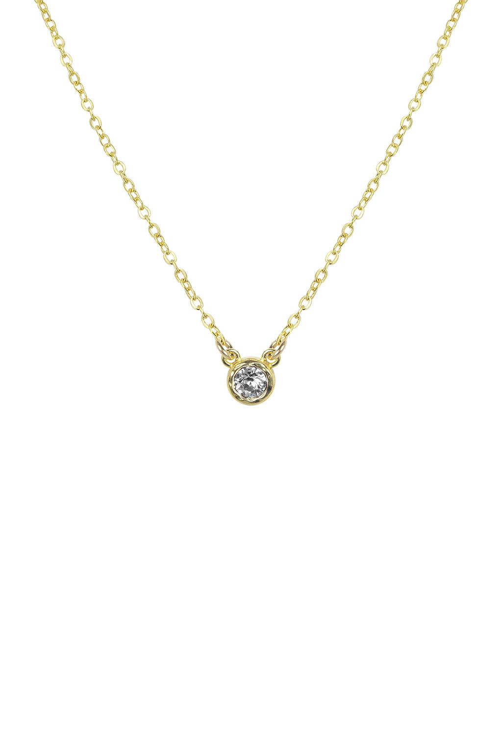 Birthstone Necklace (April (Crystal))