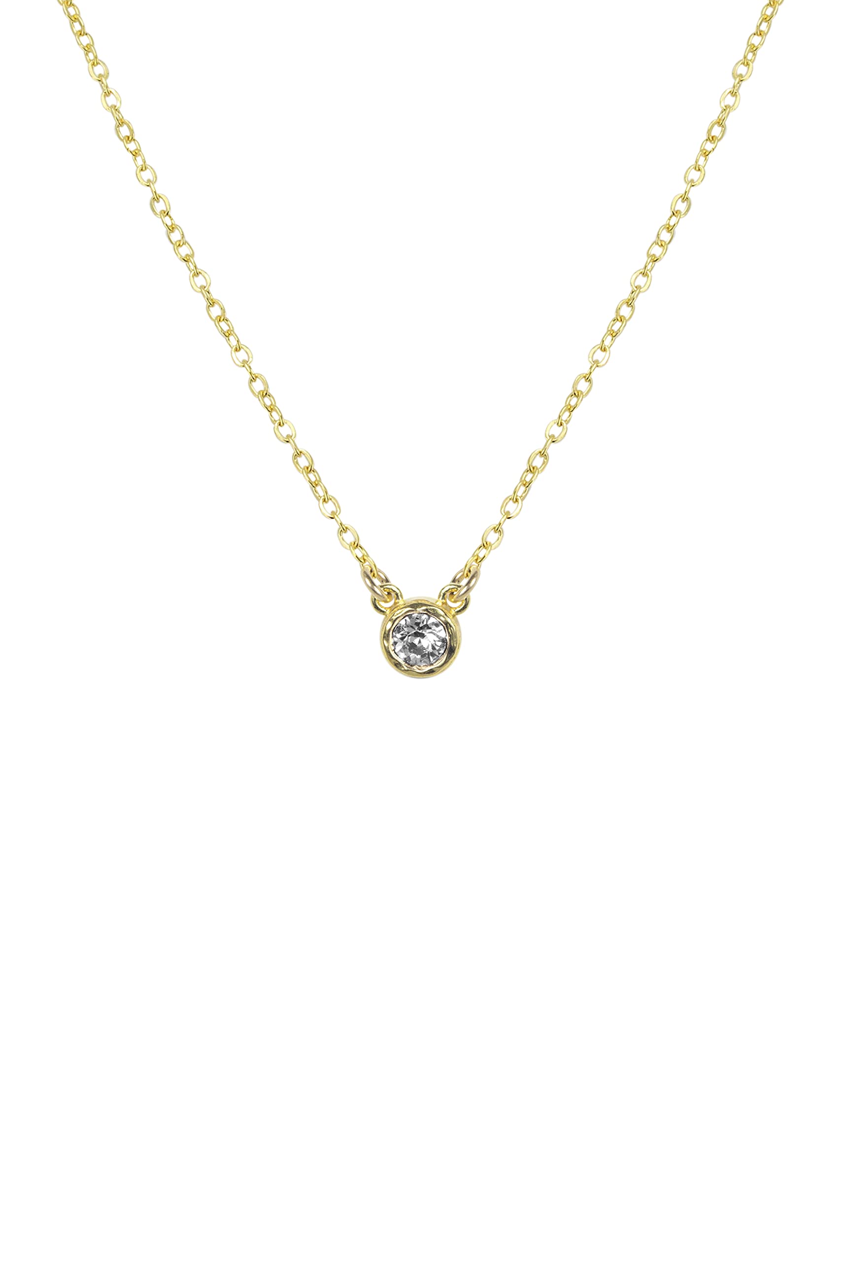Birthstone Necklace (April (Crystal))