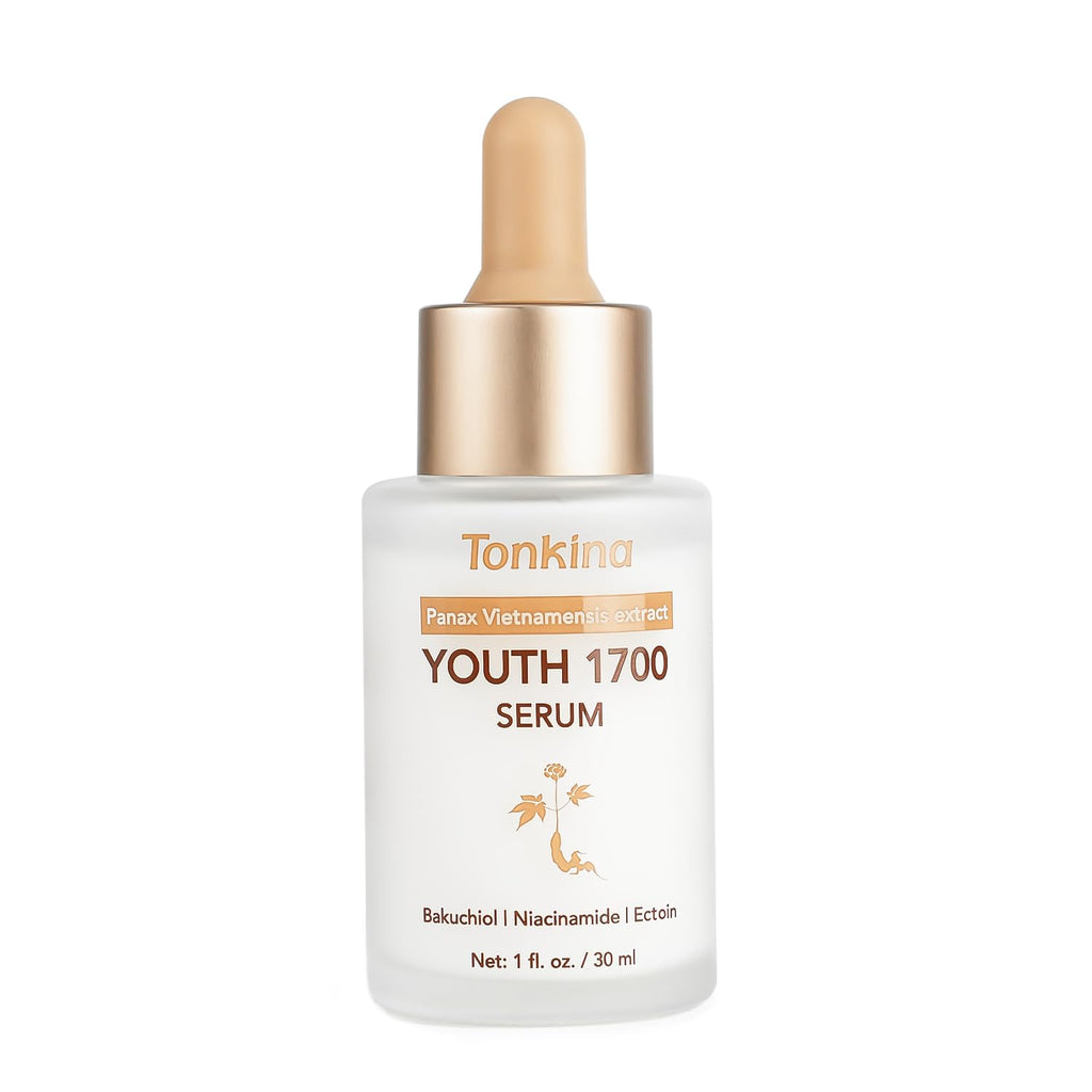 Youth 1700 Anti-Aging Serum, Hydrating Face Serum with Vietnamese Ginseng, Bakuchiol, Niacinamide & Hyaluronic Acid, Reduces Wrinkles, Brightens Skin, Smooths Fine Lines, 1 fl. oz