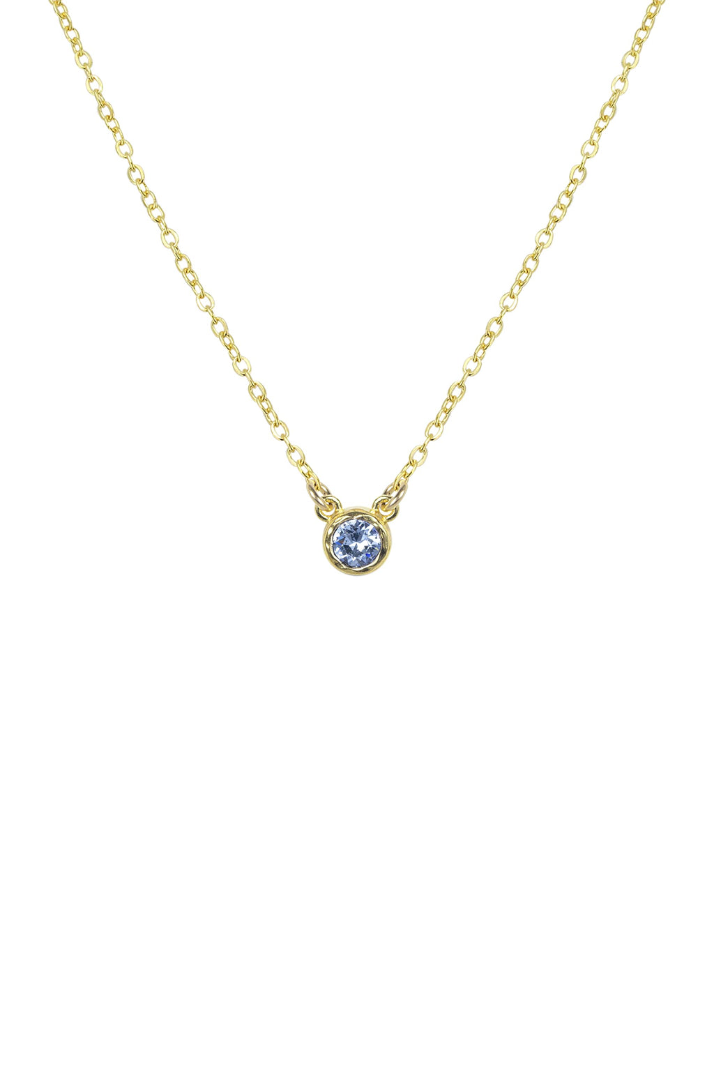 Birthstone Necklace (April (Crystal))