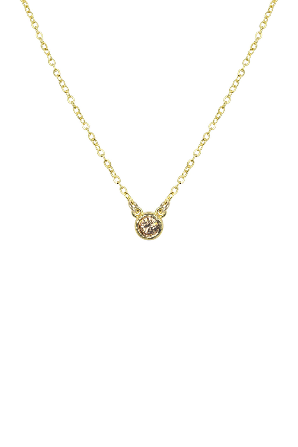 Birthstone Necklace (April (Crystal))