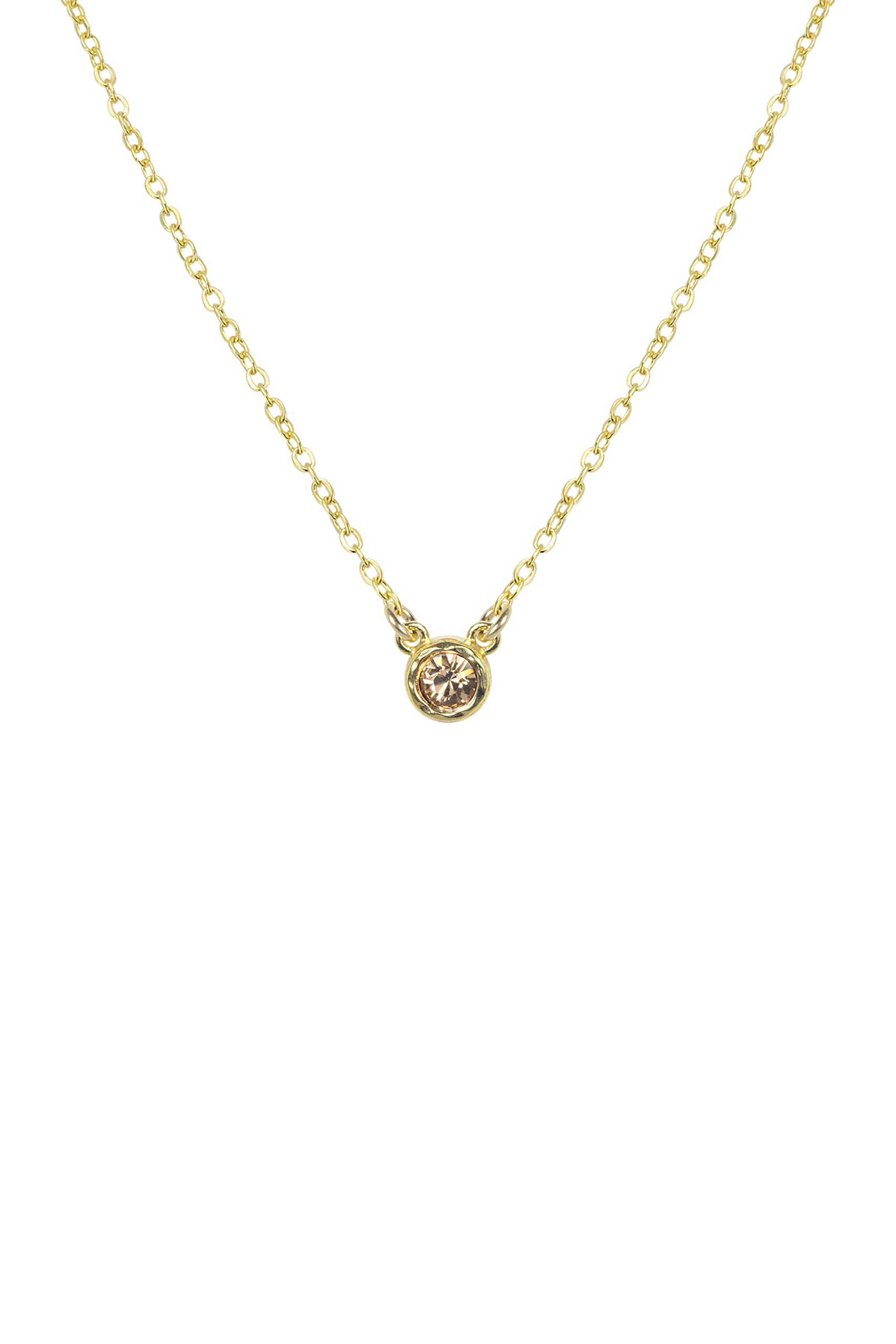 Birthstone Necklace (April (Crystal))