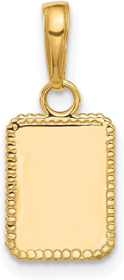 Diamond2Deal 14k Yellow Gold and White Rhodium Sun in Frame Charm Pendant (L- 19.5mm,W- 8.4mm)