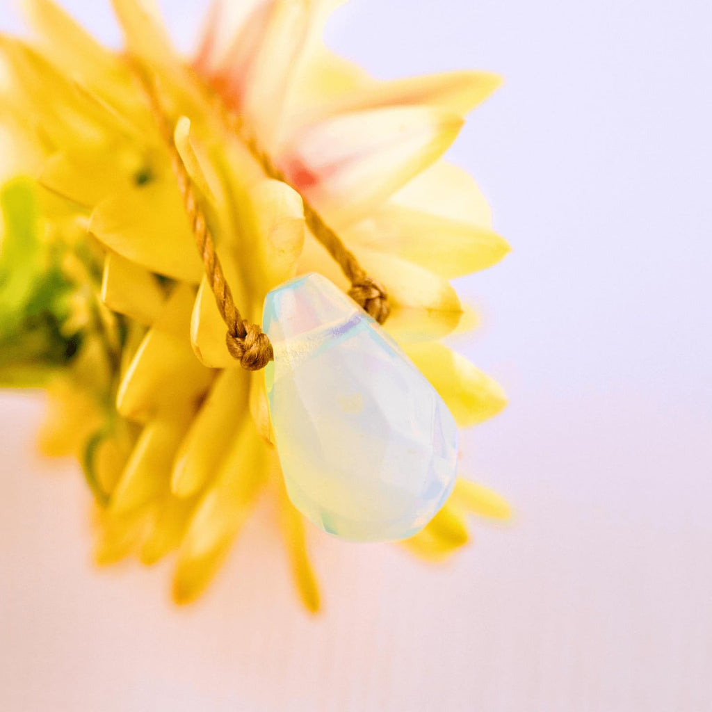 SoulKu Crystal Necklace, Handmade Healing Crystal Jewelry, Inspirational Jewelry For Women, 9x9 mm Cut Glass Crystal, Lobster Clasp and Extender with 16" Nylon Cord