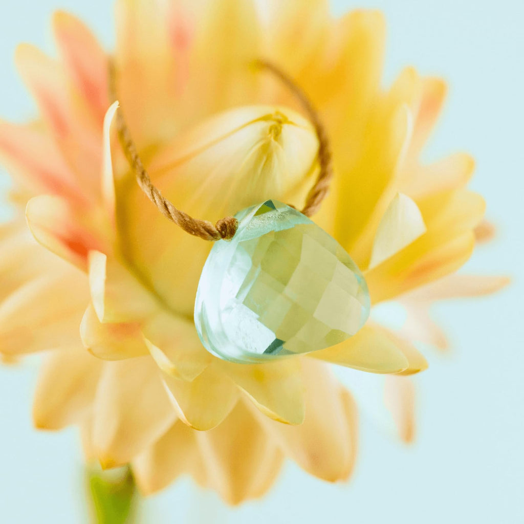 SoulKu Crystal Necklace, Handmade Healing Crystal Jewelry, Inspirational Jewelry For Women, 9x9 mm Cut Glass Crystal, Lobster Clasp and Extender with 16" Nylon Cord