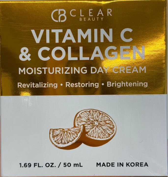 Vitamin C & Collagen Day/Night Moisturizer - Dermatologist Tested, Restores & Brightens Skin Tone, Hydrating & Firming, Anti-Aging Cream, Cruelty Free Korean Skin Care - 2 Pack