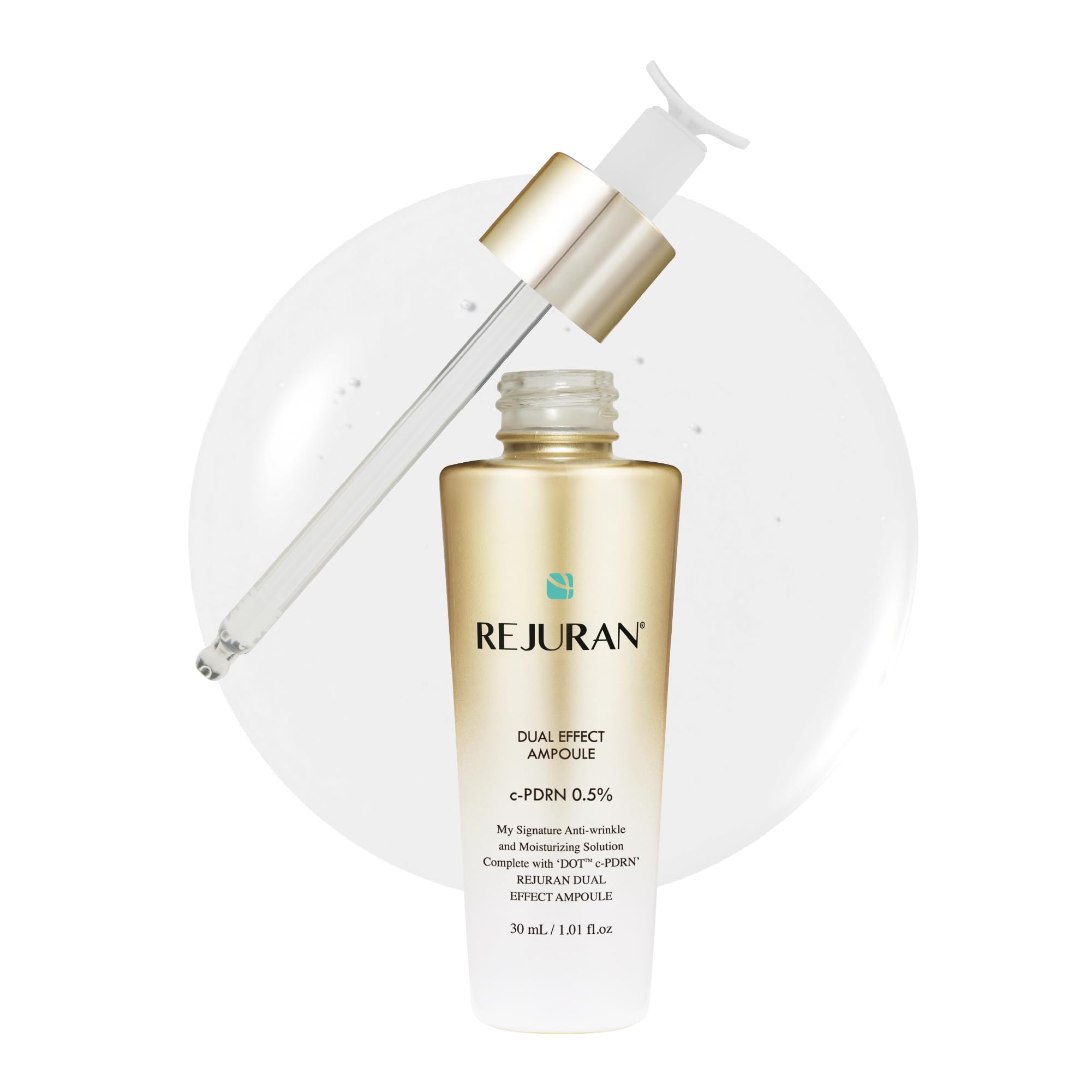 REJURAN® Turnover Ampoule, c-PDRN® – Original Salmon DNA PDRN Face Serum for Firming, Hydrating, Radiant Glass Skin with Visible Anti-Aging Results. Korean Skin Care, Clinically Developed (1.01 fl oz)