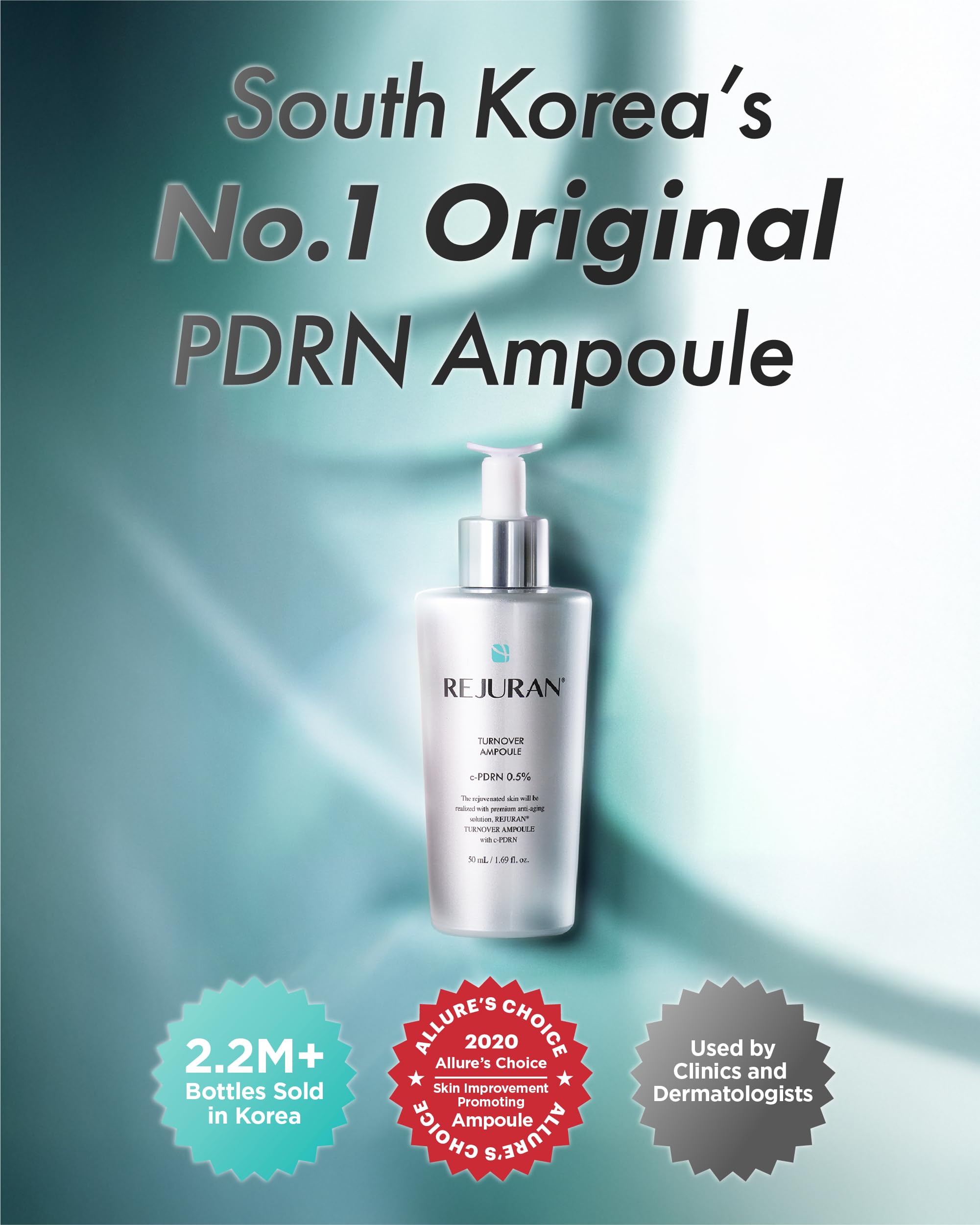 REJURAN® Turnover Ampoule, c-PDRN® – Original Salmon DNA PDRN Face Serum for Firming, Hydrating, Radiant Glass Skin with Visible Anti-Aging Results. Korean Skin Care, Clinically Developed (1.01 fl oz)