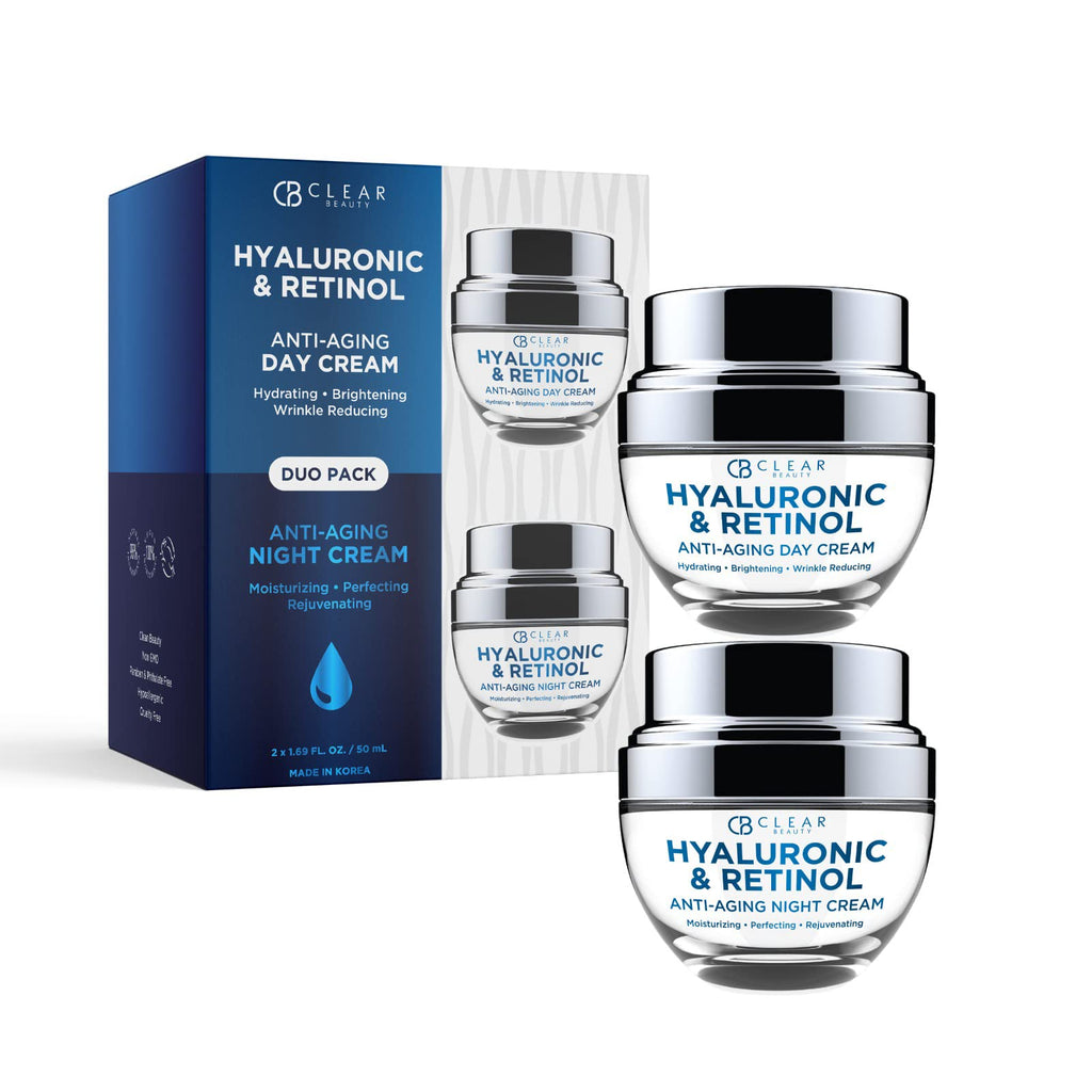 Vitamin C & Collagen Day/Night Moisturizer - Dermatologist Tested, Restores & Brightens Skin Tone, Hydrating & Firming, Anti-Aging Cream, Cruelty Free Korean Skin Care - 2 Pack