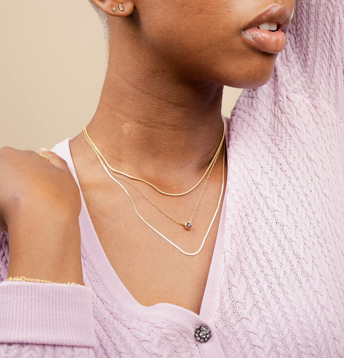 Birthstone Necklace (April (Crystal))
