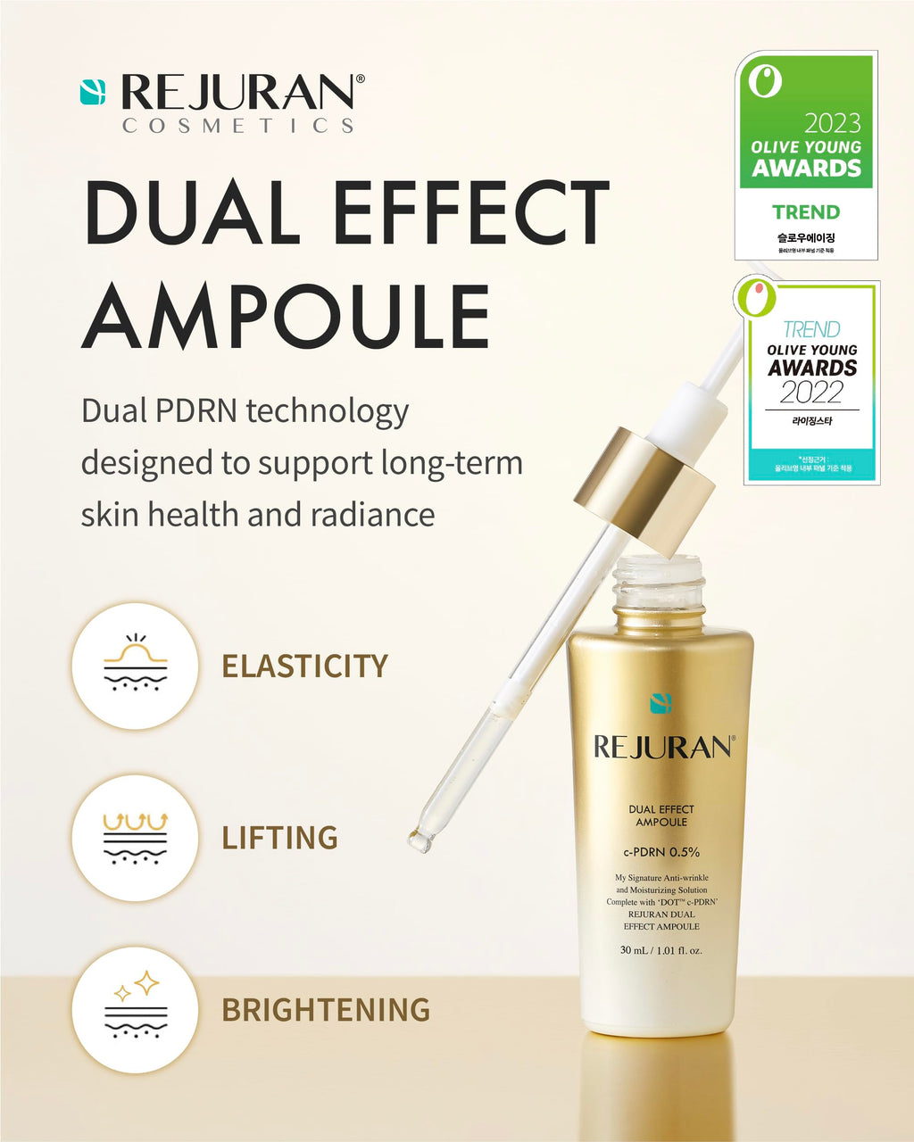 REJURAN® Turnover Ampoule, c-PDRN® – Original Salmon DNA PDRN Face Serum for Firming, Hydrating, Radiant Glass Skin with Visible Anti-Aging Results. Korean Skin Care, Clinically Developed (1.01 fl oz)