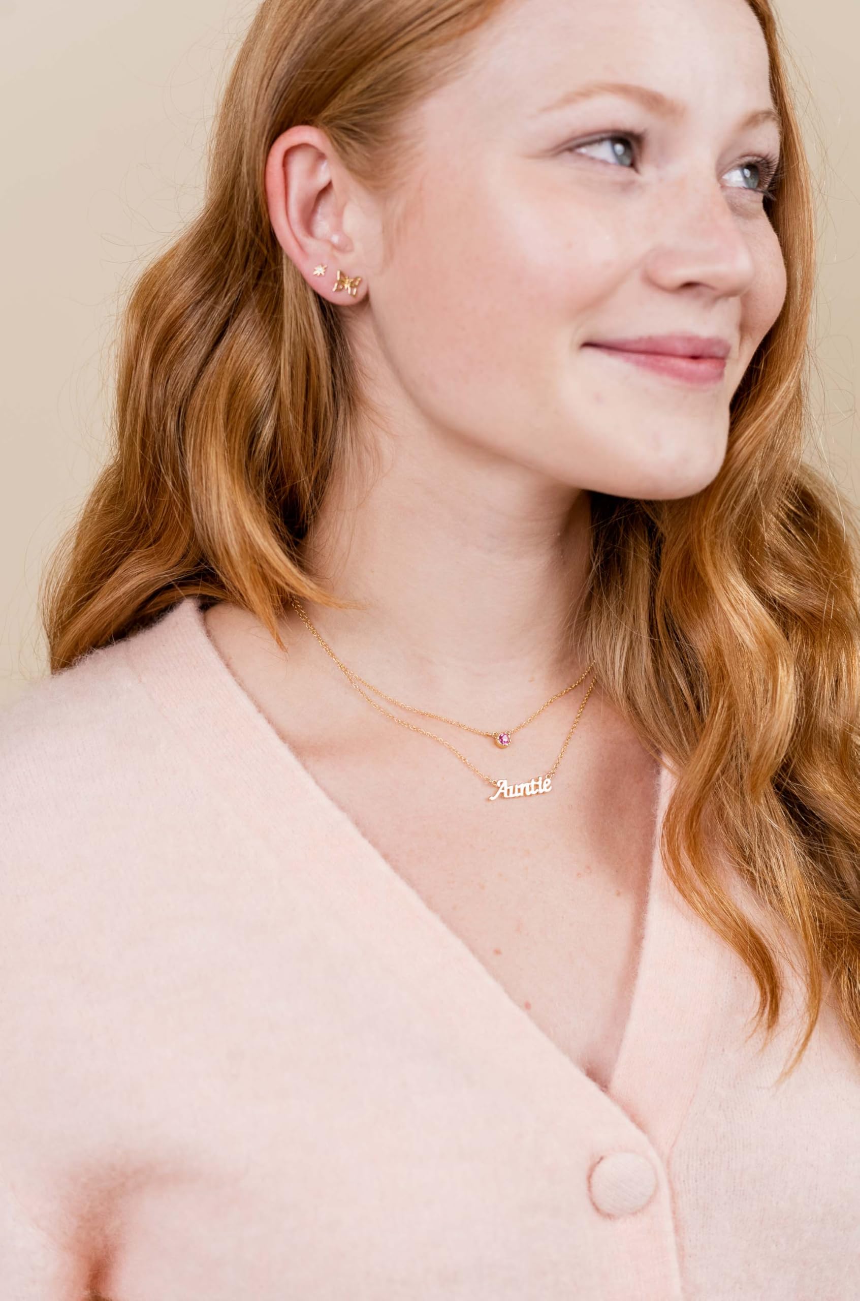 Birthstone Necklace (April (Crystal))