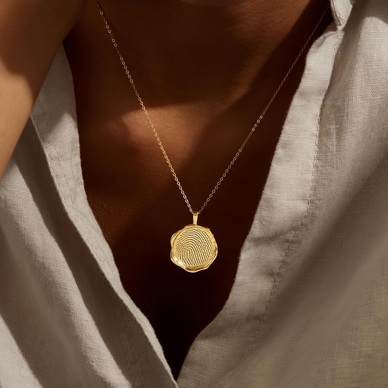 Fingerprint Necklace, Loss Of Mother Necklace, Thumbprint Jewelry, Memorial Gift, Keepsake Necklace, Gift For Women, Mother's Day Jewelry Gifts for Mom